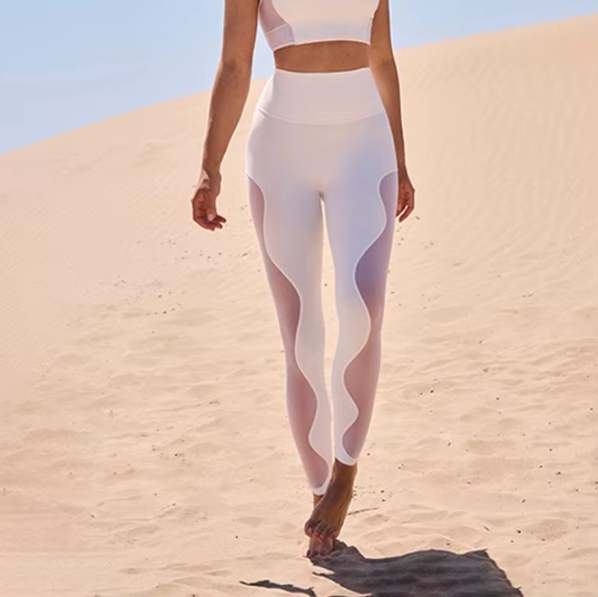 Women’s Summer Mesh Patchwork Sports Set - Legging - Image 3