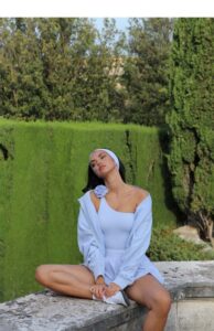 Flaunt your feminine strength with this One-Shoulder Floral Crop Top with Skirt or Legging — a perfect blend of elegance, comfort, and performance for yoga, gym, or athleisure wear.