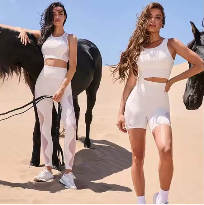 Embrace performance and style with the Women’s Summer Mesh Patchwork Sports Set with Legging, crafted for the modern, active woman. This 2-piece set combines a mesh patchwork sports top with high-waist leggings, providing excellent airflow and a flattering fit for summer workouts. Made from lightweight, stretchable, and moisture-wicking fabric, it keeps you cool, dry, and comfortable whether you’re doing yoga, running, or gym training. The mesh design adds a touch of style while improving ventilation, making it perfect for hot-weather fitness or everyday activewear. Features: Mesh patchwork design for enhanced breathability High-waist leggings for a sculpted, secure fit Soft, stretchable, and quick-dry performance fabric Lightweight and comfortable for summer workouts Ideal for yoga, gym, pilates, or running Stylish 2-piece coordinated set