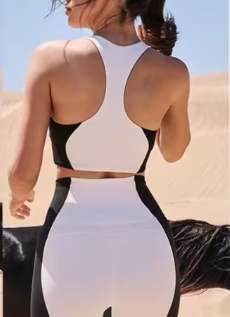 Black & White Matching Sports Set – Bra & Yoga Leggings - Image 5