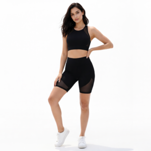 Women’s Summer Mesh Patchwork Sports Set - SHORT