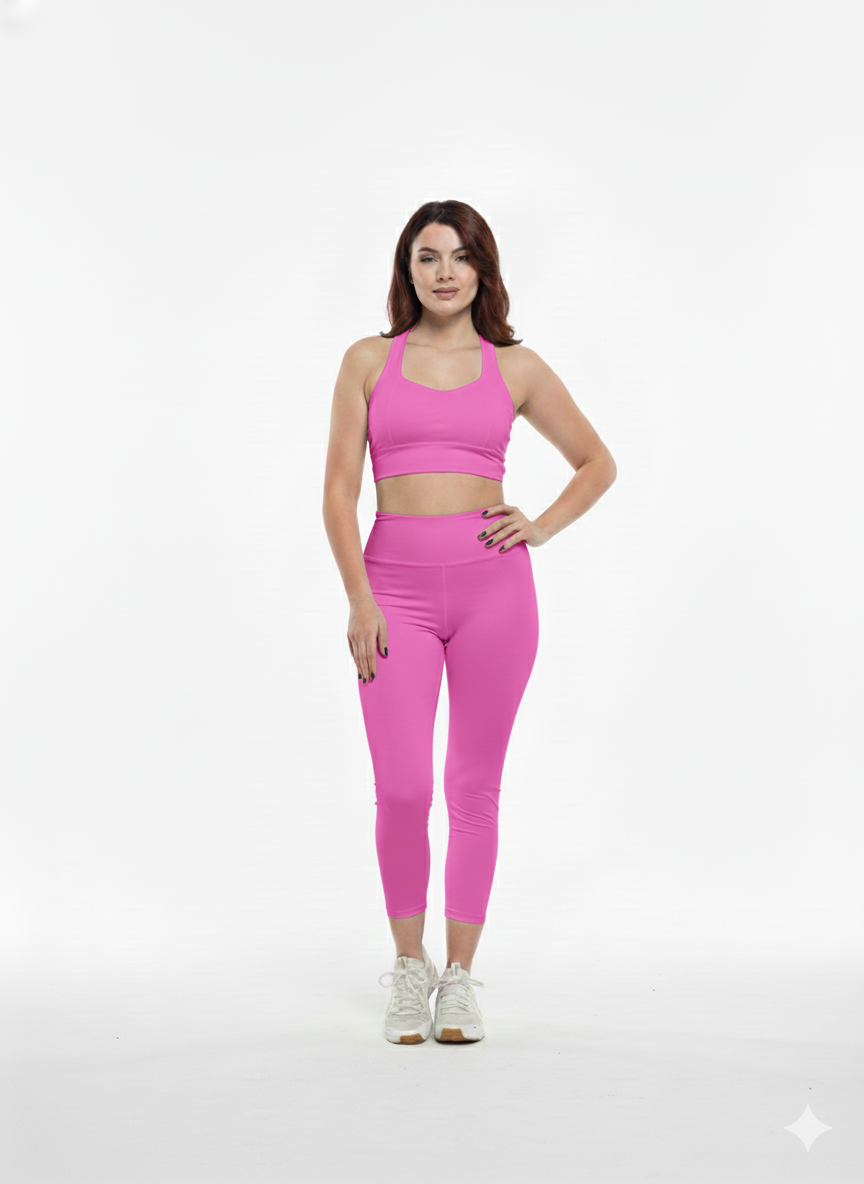 SELINE Scoop Neck Tank Top, Racerback Sports Bra & High-Waist Leggings Set - Image 6