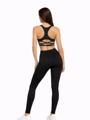 SELINE Scoop Neck Tank Top, Racerback Sports Bra & High-Waist Leggings Set