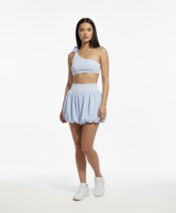 SELINE Women’s One-Shoulder Floral Sports Bra & Skirt Set