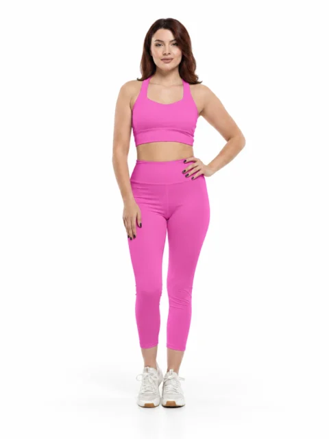SELINE Scoop Neck Tank Top, Racerback Sports Bra & High-Waist Leggings Set