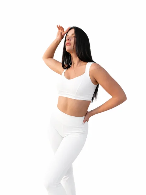 SELINE Women’s Sleeveless Crop Top Sports Bra & Flare Pants Set