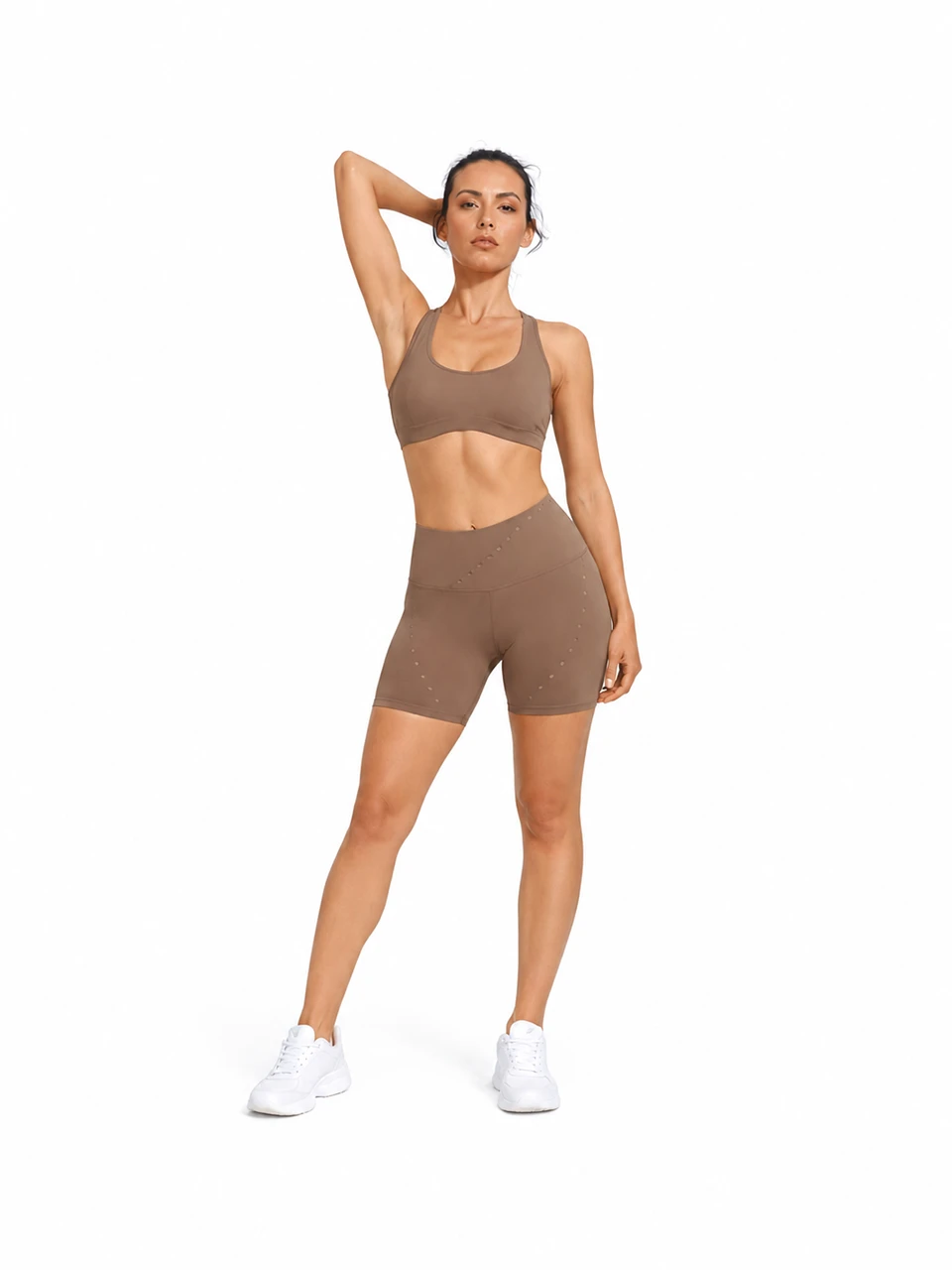 SELINE Women’s Racerback Sports Bra & High-Waist Breathable Yoga Shorts Set